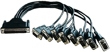 [CBL-M62M9x8-100] DB62(M) to 8 x DB9(M) Cable [RS-232] (previously Opt8D)
