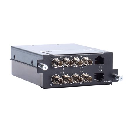 [RM-G4000-4MST2TX] Fast Ethernet module with 4 multi-mode 100BaseFX ports with ST connectors, 2 10/100BaseT(X) ports