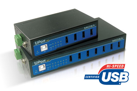 [UPort 407/EU] Tööstuslik USB 2.0 hub, 7 porti, 15 KV ESD Level 4 kaitse, 2 x 12 - 40 VDC toide