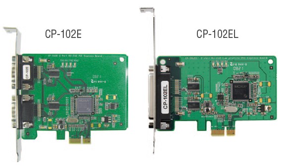 [CP-102EL/DB9M] 2-port RS-232 low profile PCI Express serial board (includes DB9 male cable)