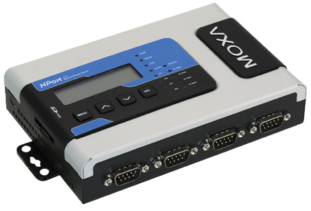 RS-232/422/485 secure terminal server, 4 porti, lisamooduli võimalus, toiteplokk kaasas