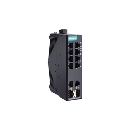Switch: 8 x 10/100BaseT(X), 2 x 10/100/1000BaseT(X) või 2 x 10/100/1000Base SFP, -10 kuni 60°C, mittemanageeritav DIN