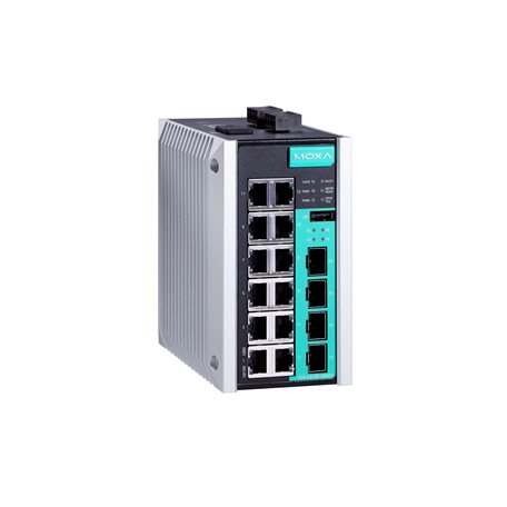 Switch: 12 x 10/100BaseT(X), 4 x 10/100/1000BaseT(X) või  x SFP pesa, -40 kuni 75°C