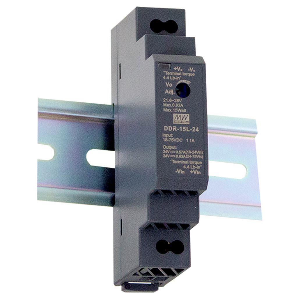 DC-DC konverter 15W 9~36V-15V 1A  -30 kuni 70C°