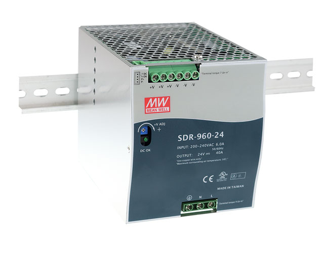 Toiteplokk DIN-liistule 960W 24V 40A