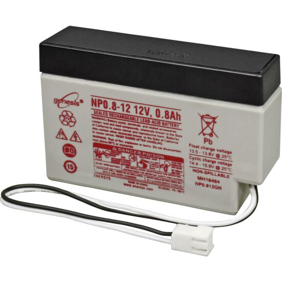 [NP0.8-12 GENESIS] Pliiaku 12V 0.8Ah 96mm x 25mm x 61mm, 3-5a