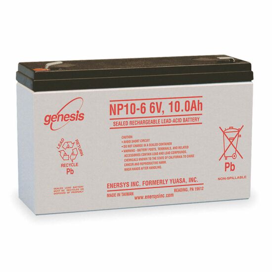 LEAD ACID BATTERY 6V 10Ah 151mm x 50mm x 101mm, 3-5 years