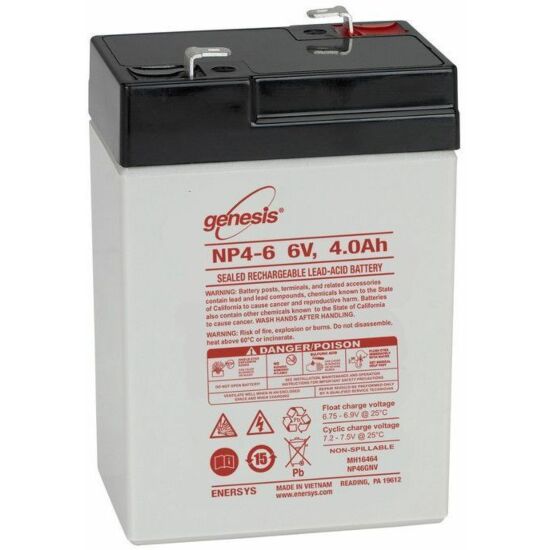 LEAD ACID BATTERY 6V 4Ah 70mm x 47mm x 105mm, 3-5 years