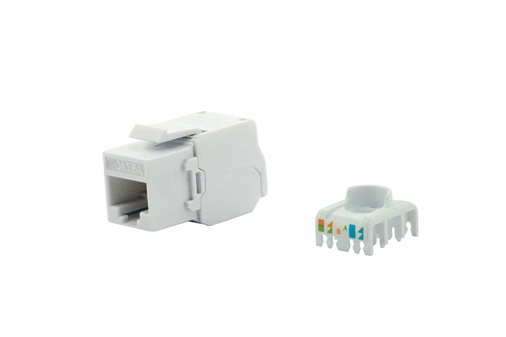 [UCT215211] AFLHS CAT6A UTP Keystone Jack Tool free White 50mic gold plated