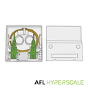FTTH Customer Outlet White Premise Wall Outlet 2 Port (SCS) UNLOADED