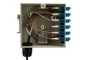 FO DIN-rail karp 6xLC duplex multimode adapteritega