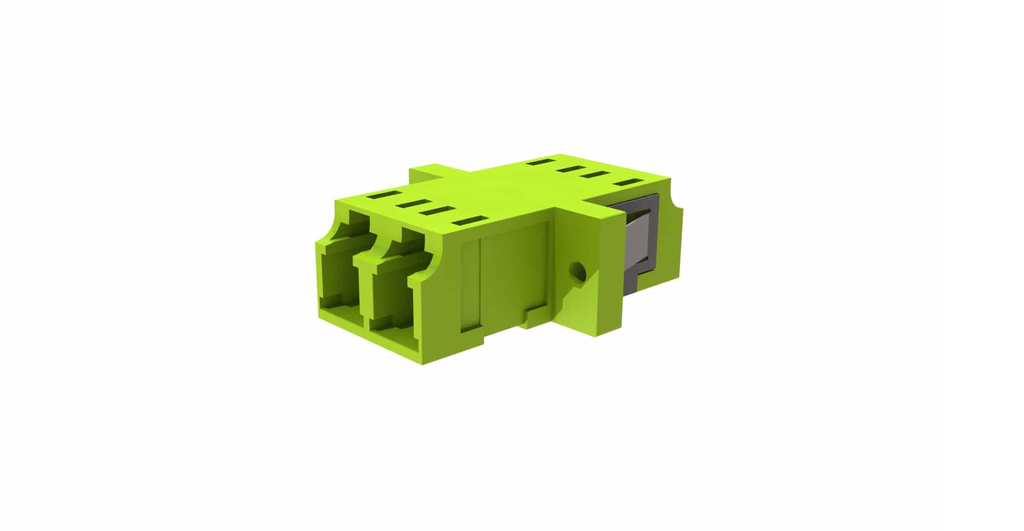 FO adapter multimode LC duplex roheline
