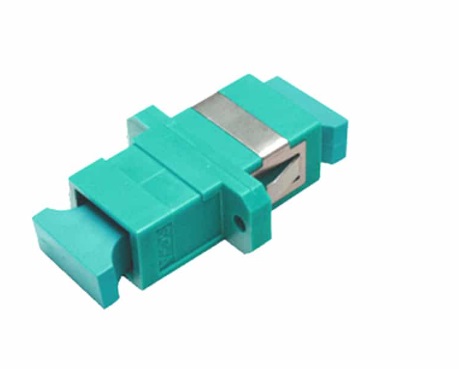 [SCSMPXAQUA] SC - Simplex - Aqua - Metal Clip - Flange