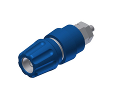 [PKNI10B-SI] Banaanpesa, 4mm, 30V AC, 60V DC, 63A, sinine