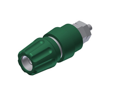 [PKNI10B-VI] Banaanpesa, 4mm, 30V AC, 60V DC, 63A, roheline