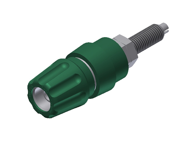 [PKNI20B-VI] Banaanpesa, 4mm, 30V AC, 60V DC, 63A, roheline