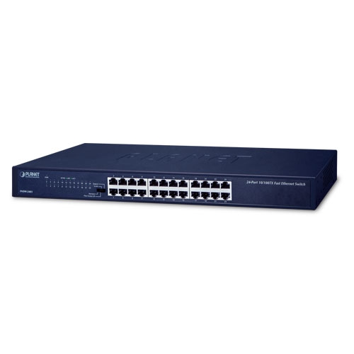 [FNSW-2401] Switch: 24 x 10/100Mbps, metallist, Standard, Flow Control Off, VLAN, Extend, räkitav