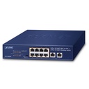 Switch: 8 x 10/100Mbps PoE+, 2 x 10/100Mbps, 120W PoE budget