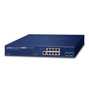 L3 8-Port 10/100/1000T 802.3at PoE + 2-Port 10G SFP+ Managed Switch (120W PoE Budget, 200m Extend mode, ERPS Ring, ONVIF, CloudViewer app, MQTT, Cybersecurity features, Hardware Layer 3 RIPv1/v2, OSPFv2/v3 dynamic routing, supports1G, 2.5G SFP and 10G SFP+)