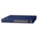 Switch: 24 x 10/100/1000Mbps PoE+,  2 x SFP, 240W PoE Budget, Standard/VLAN/Extend mode