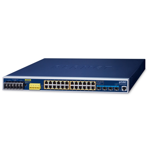 [IGS-6325-24UP4X] Switch: 24 x 10/100/1000Mbps PoE+, 4 x SFP+, 1 x RJ-45 console, Layer 3,  -40 kuni 75°C