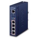 IP30 Industrial 1-Port 60W 802.3bt PoE++ to 4-Port 802.3af/at Gigabit PoE Extender (-40 to 75 C)