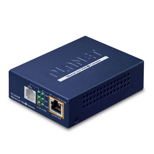 [VC-231GP] 1-Port 10/100/1000T 802.3at PoE+ Ethernet to VDSL2 Converter