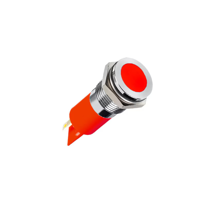 [Q14F1CXXR24E] LED Indicator, 24V dc, Panel Mount, 14mm, Faston, Solder Lug, Red, IP67