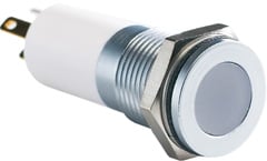 [Q6F1GYYRG12E] LED Indicator, 12V dc, Panel Mount, 6mm, Faston, Solder Lug,  Red/Green, IP67