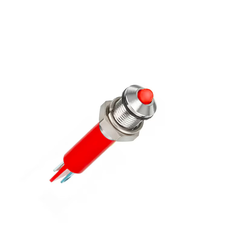 [Q6P1CXXR24E] LED Indicator, 24V dc, Panel Mount, 6mm, Faston, Solder Lug, Red, IP67