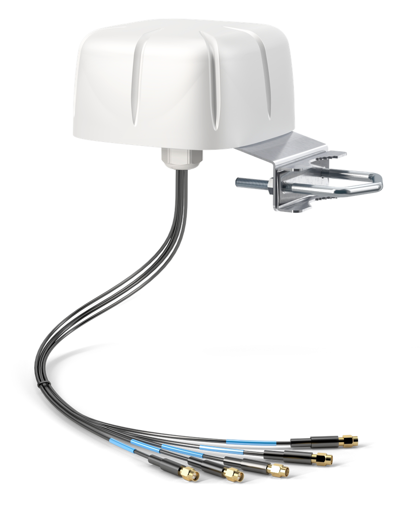 Ringantenn: 5G/4G LTE, MIMO, 4x4, GPS/GNSS, välitingimustele, 5xSMA, 0.5m