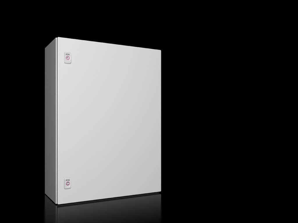 AX Compact enclosure, WHD: 600x800x250 mm, sheet steel, with mounting plate, single-door, with two cam locks