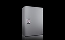 KX E-Box, WHD: 200x300x120 mm, stainless steel 1.4301, with mounting plate, single-door, with cam lock