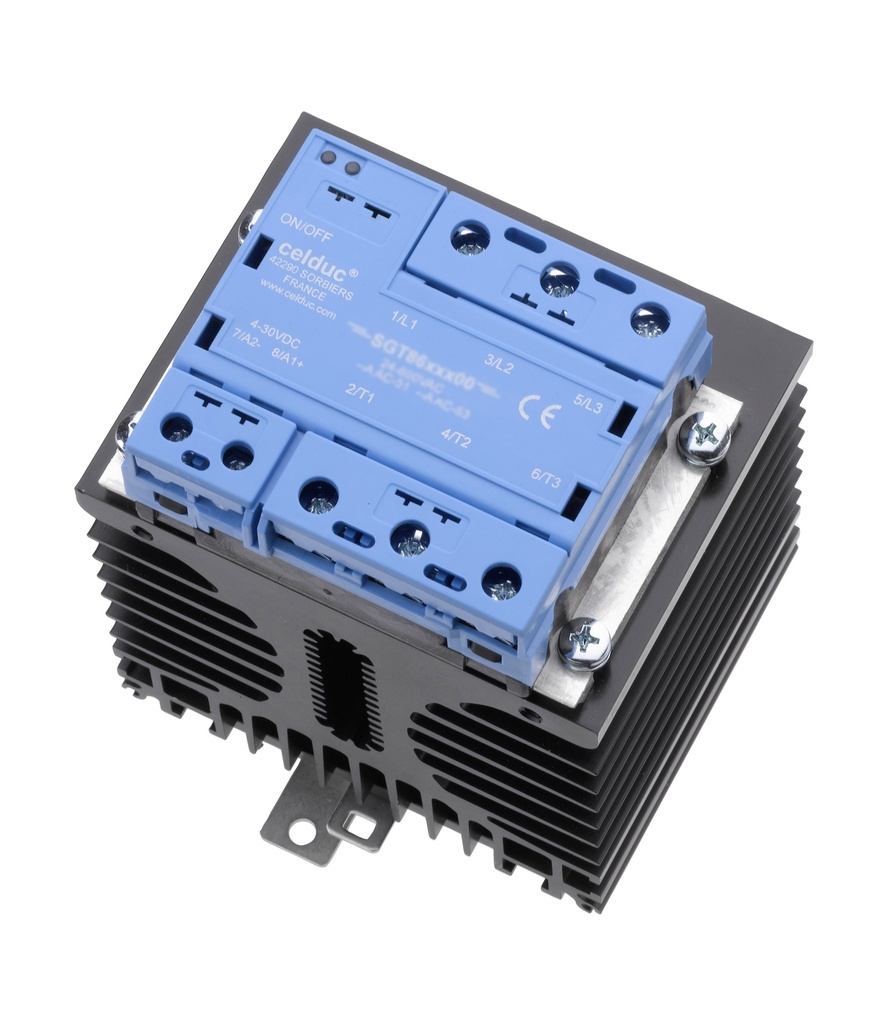 [SGT9654302] ZC 3-faasiline Pooljuhtrelee (SSR) Kontaktorid 3X24A/24-600VAC/Juhtimispinge 4-30VDC