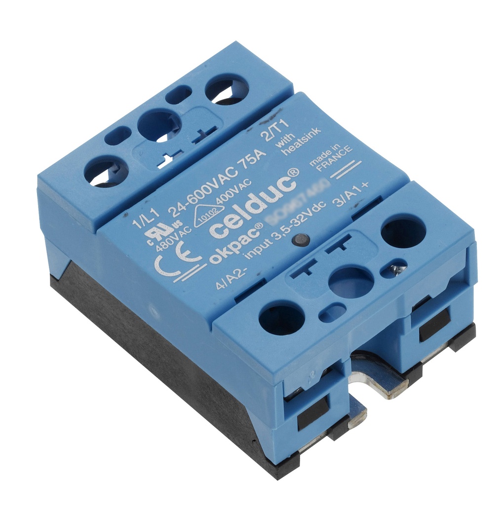 Pooljuhtrelee (SSR) 90A/24-600VAC/Juhtimispinge 15-32VAC/DC/LED