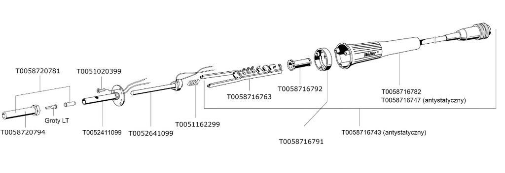 [T0051020399] Varuosa. SCREW FOR HANDLE 10PC 51020399