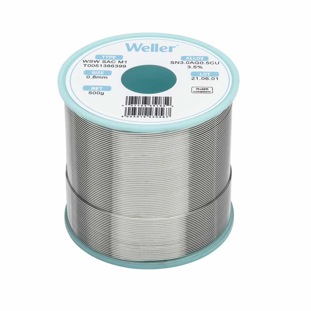 Pliivaba tina  WSW SAC M1 SOLDER WIRE 0, 8mm, 500g