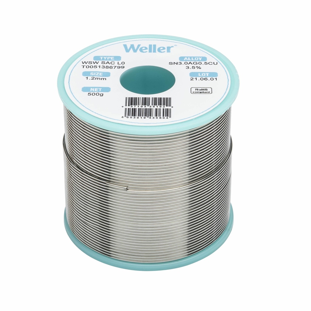 [T0051386799] Pliivaba tina WSW SAC L0 SOLDER WIRE 1, 2mm. 500g