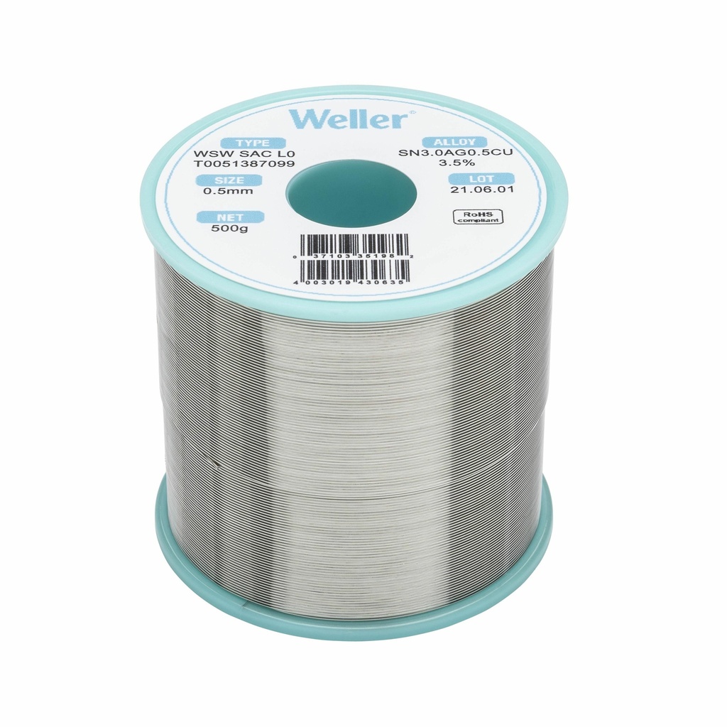 [T0051387099] Pliivaba tina WSW SAC L0 SOLDER WIRE 0, 5mm, 500g