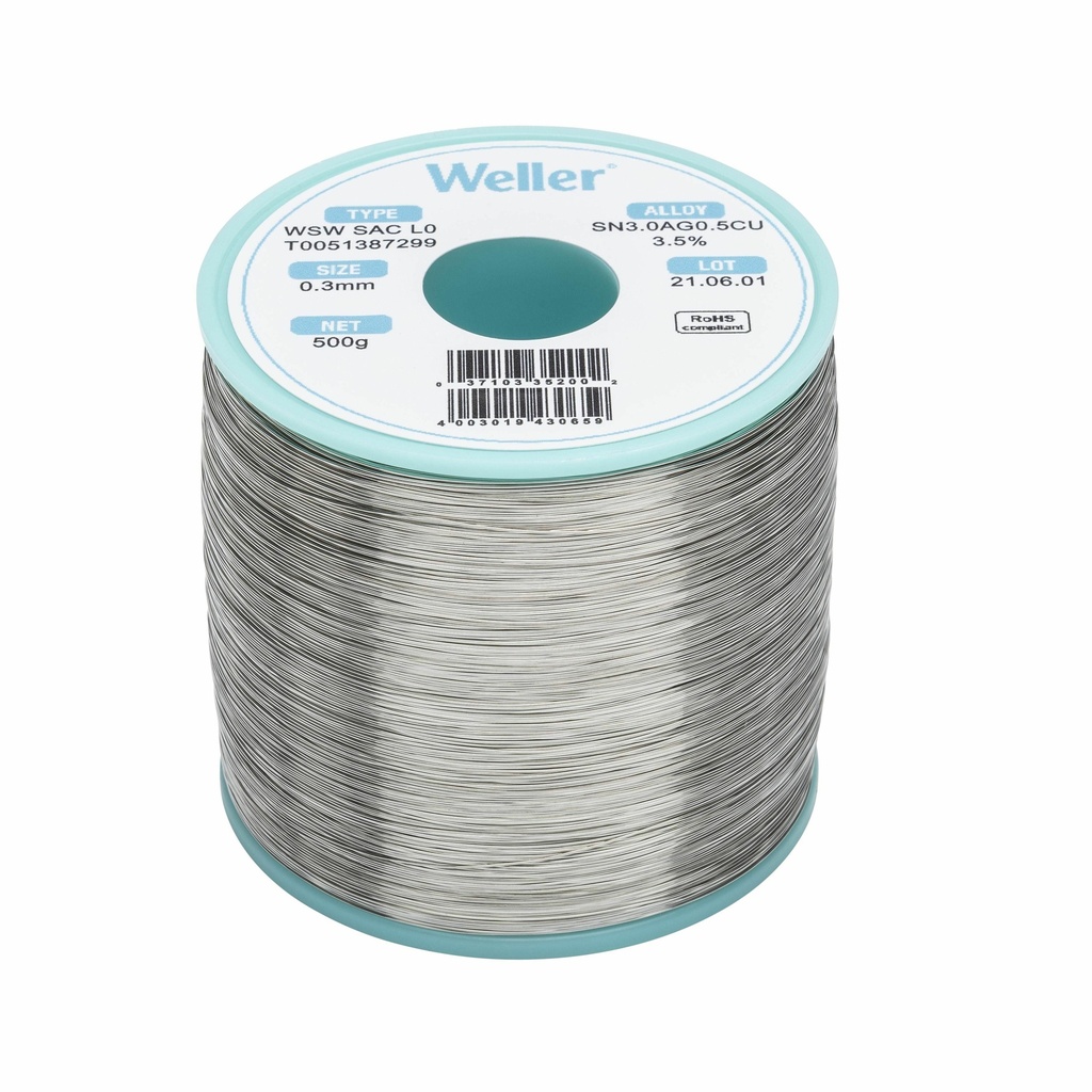[T0051387299] Pliivaba tina WSW SAC L0 SOLDER WIRE 0, 3mm, 500g