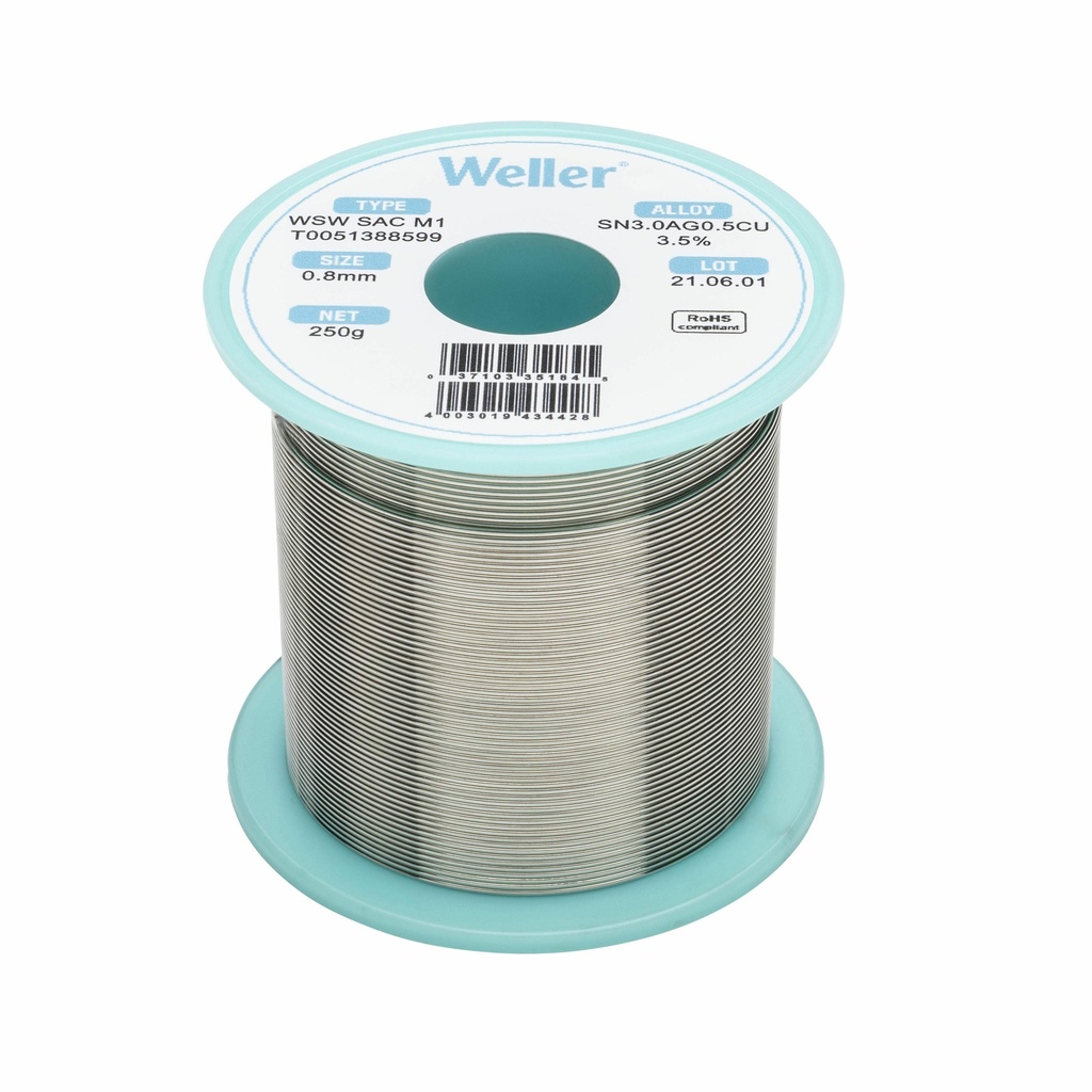 Pliivaba tina WSW SAC M1 SOLDER WIRE 0.8MM, 250G