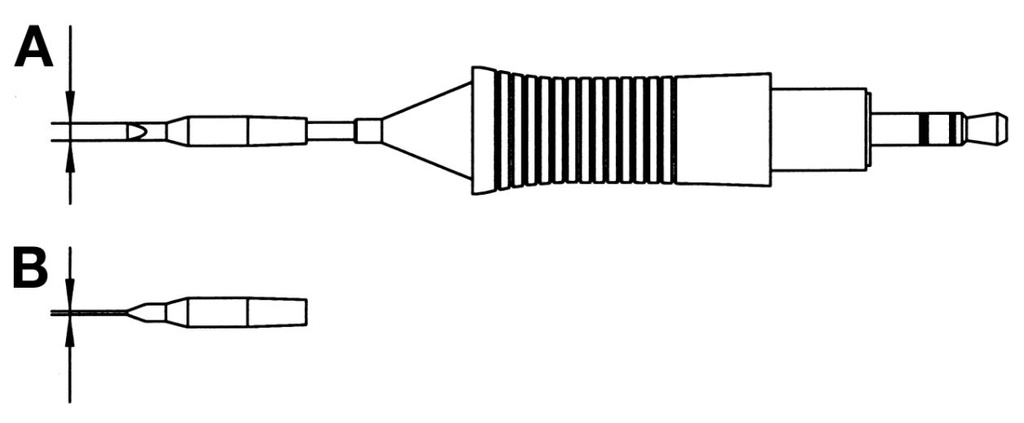 RT 3X SOLD. TIP CHISEL 30° BENT 1,3X0,5