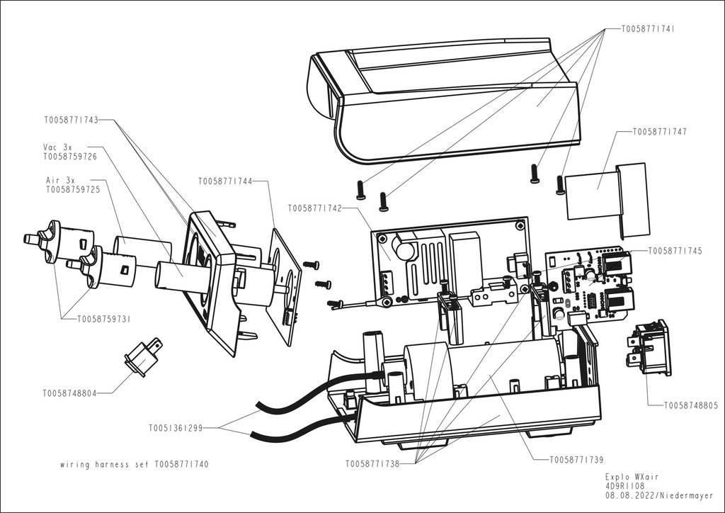 Varuosa. CABLE HARNESS SET WXAIR