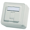 Seinakarp 1-le RJ45 Cat5/6 pesale 80x80 pinnapealne valge tühi