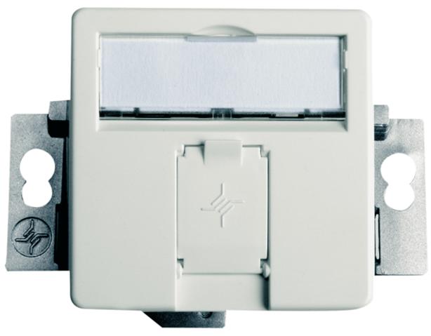 Seinakarp 1-le RJ45 Cat5/6 pesale 50x50 süvistatud valge tühi