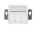Seinakarp 3-le RJ45 Cat5/6 pesale 50x50 süvistatud valge tühi