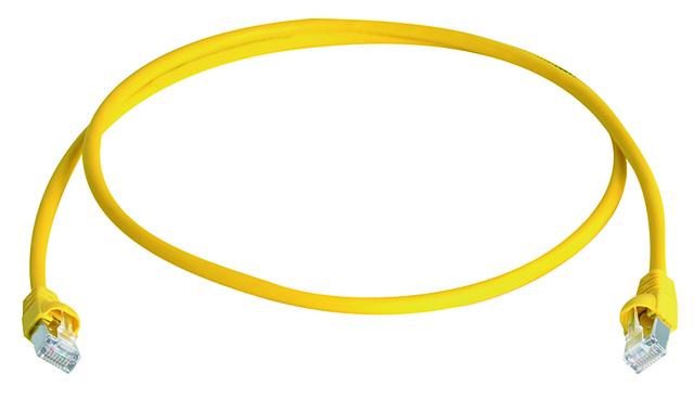 Võrgukaabel Cat6a S/FTP 0.5m kollane LSZH