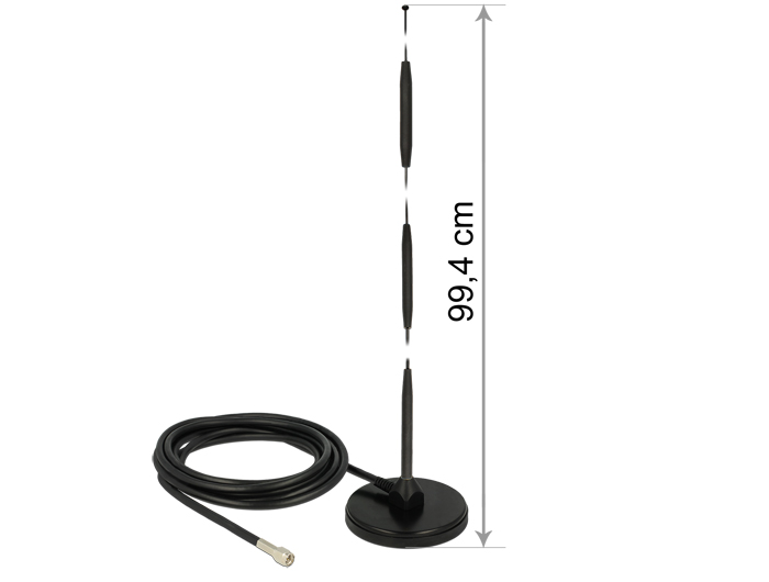 Ringantenn: 7 dBi, LTE, GSM, UMTS, ZigBee, DECT, sise-ja välitingimustele, magnetalusega, RG-58 3.0m, SMA pistik