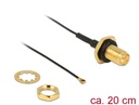 Üleminek antennile RP-SMA - MHF 4 0.81, 20cm, 9mm keermega, pritsmekindel
