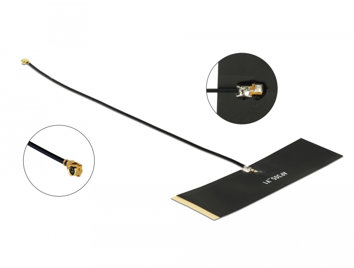 TETRA Antenn 0 dBi MHF® I pistik, 430-470MHz, isekleepuv